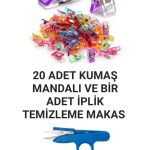 SİNGER PFAFF ZETİNA DİKİŞ MAKİNESİ 20 ADET KUMAŞ SIKIŞTIRMA MANDAL VE İPLİK TEMİZLEME MAKAS SETİ