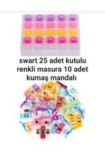 SİNGER ZETİNA EV TİPİ DİKİŞ MAKİNESİ 25'Lİ RENKLİ MASURA KUTULU VE 10 ADET MANDAL SETİ