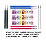 SİNGER ZETİNA PFAFF 32 ADET (İÇİ ÇELİK) KUMAŞ MANDALI 8 ADET ISI VE BUHARLA UÇAN KALEM BİR ARADA
