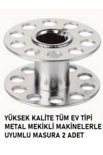 Tüm Ev tipi zigzag ve düz dikiş makineleri için 1 adet metal mekik ve 2 adet metal masura hediye - Görsel 7