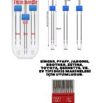 Her Marka Dikiş Makineye Uyumlu 14 NUMARA İĞNE ve nervür  çift Iğne Singer Beko Zetina (2mm-3mm-4mm)