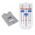 ZETİNA SİNGER BEKO ZETİNA JANOME PFAFF MAKİNA (2mm-3mm-4mm çift iğne seti ve nervür ayak tabanı)