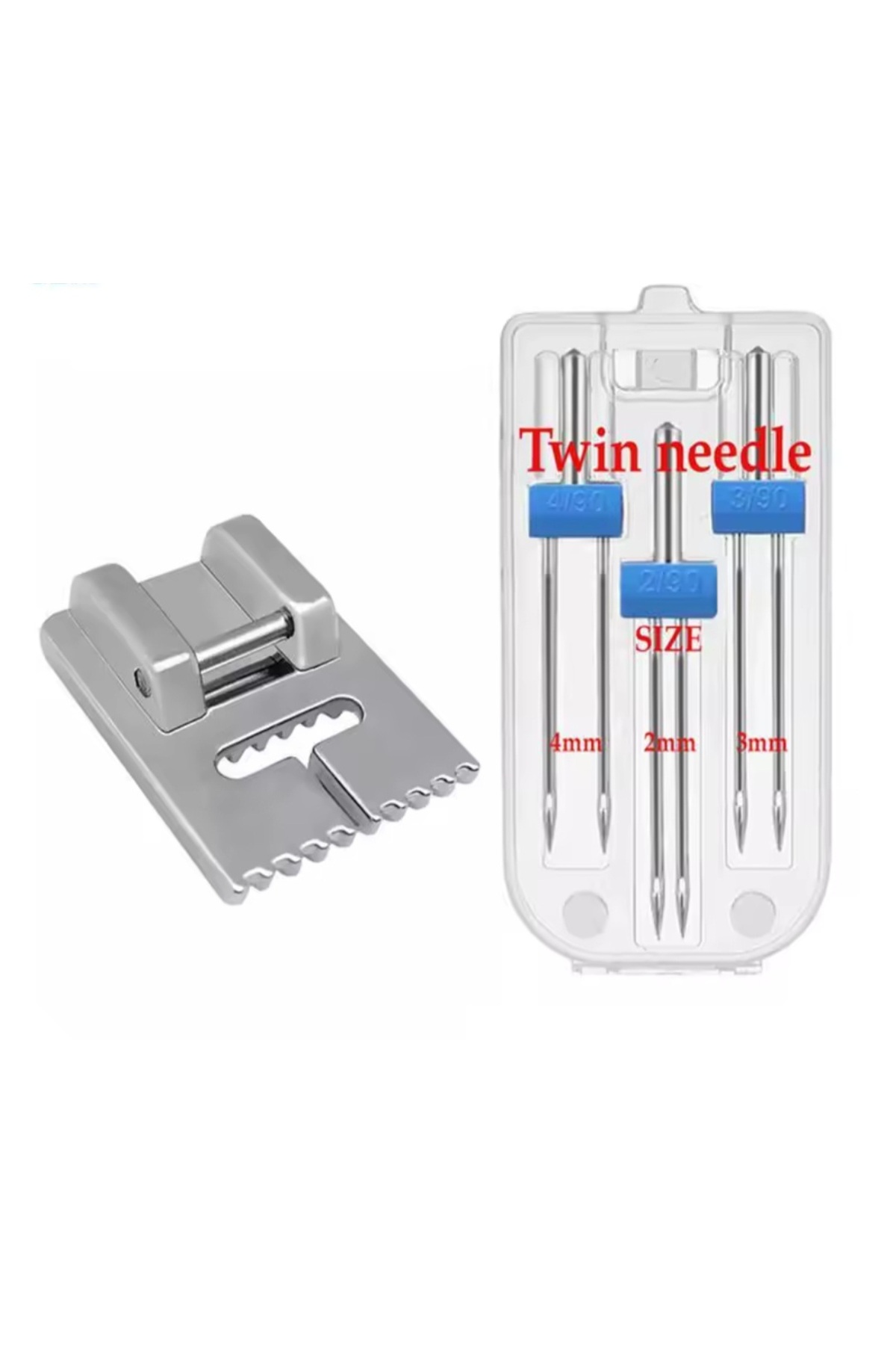 1_org_zoom-1192.jpg ZETİNA SİNGER BEKO ZETİNA JANOME PFAFF MAKİNA (2mm-3mm-4mm çift iğne seti ve nervür ayak tabanı) - Görsel 1