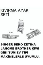 Singer Beko Zetina Janome Brother Homemax Moonstar Kıvırma ayak seti 3mm-4mm-6mm - Görsel 2