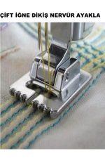 EV TİPİ DİKİŞ MAKİNE ZETİNA PFAFF JANOME SİNGER ÇİFT İĞNE SETİ VE KUMAŞ TEMİZLEME MAKAS - Görsel 4