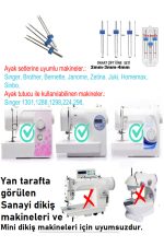 Zetina Pfaff janome Singer Çift iğne seti 2mm-3mm-4mm - Görsel 7
