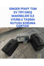 Tüm Yeni Tip Dikiş Makinelerine Uygun Zetina Singer Taşıma Kabı Ve Koruma Çantası (siyah Renk) - Görsel 8