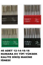 Singer Beko Zetina  Uyumlu Dikiş Makine Iğnesi (12-14-16-18 Numara -40 Adet Iğne) 4 Paket - Görsel 2