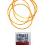 Dikiş Makine Motor Kayışı Çift Tarafı Tırtırlı 2 Adet Ve HAX EV TİPİ 12numara 10 Adet Iğne