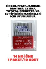 Singer Beko Zetina Janome Uyumlu Dikiş Makine Iğnesi (12-14-16 Numara -30 Adet Iğne) 3 Paket - Görsel 4