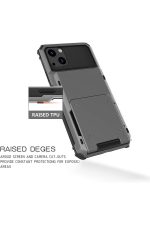 iPhone 13 KORUYUCU KAPAKLI CÜZDAN TELEFON KILIF - Görsel 4