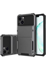 iPhone 13 KORUYUCU KAPAKLI CÜZDAN TELEFON KILIF - Görsel 6