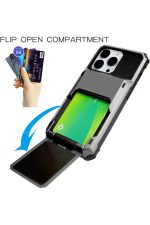 iPhone 14 Pro KORUYUCU KAPAKLI CÜZDAN TELEFON KILIFI - Görsel 3