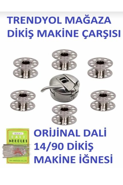 Singer Beko Zetina Janome brother dikiş makine mekik 6 adet masura 14/90 numara 1 paket iğnesi