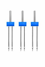 Ev Tipi Dikiş Makinesi Nervür İğne Çiftli İğne Seti 14/90 - 2 mm 3 mm 4 mm ve Nervür Ayak Hediyeli - Görsel 7