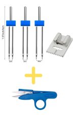 EV TİPİ DİKİŞ MAKİNASI(2MM-3MM-4MM ÇİFT İĞNE*NERVÜR AYAK*ÇIT MAKAS) SETİ - Görsel 2