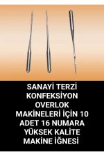 BROTHER SİRUBA TYPİCAL KİNGTEX ESMAN SANAYİ KONFEKSİYON OVERLOK MAKİNE İĞNESİ 16 NO 10 ADET - Görsel 2