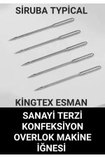 BROTHER SİRUBA TYPİCAL KİNGTEX ESMAN SANAYİ KONFEKSİYON OVERLOK MAKİNE İĞNESİ 16 NO 10 ADET - Görsel 3