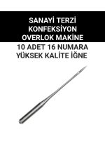 BROTHER SİRUBA TYPİCAL KİNGTEX ESMAN SANAYİ KONFEKSİYON OVERLOK MAKİNE İĞNESİ 16 NO 10 ADET - Görsel 4