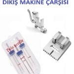 Dikiş Makina Çarşısı Singer Beko Janome Zetina Nervür Ayak Ve Çift Iğne Seti Ayak Tutucu Beraber