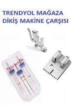 Dikiş Makina Çarşısı Singer Beko Janome Zetina Nervür Ayak Ve Çift Iğne Seti Ayak Tutucu Beraber