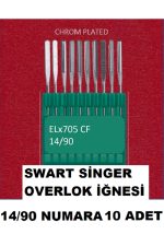 SİNGER VE TÜM EV TİPİ OVERLOK MAKİNELERİ İÇİN 14/90 - 10 ADET OVERLOK MAKİNE İĞNESİ - Görsel 2