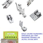 Dikiş Makine Çarşısı -singer Zetina Jnme Dikiş Makine Altı Parça Ayak Seti-dali 14 No 10 Adet Iğne