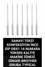 Brother Siruba Esman Typical Sanayi Konfeksiyon Terzi makineleri 16 No 10 adet makine iğnesi - Görsel 2