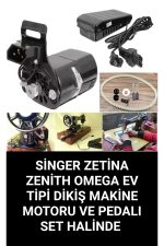 Singer Zetina Tüm masalı kabinli dikiş makineleri ile uyumlu Motor ve Pedal seti - Görsel 2