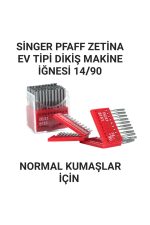 Singer Pfaff Janome Zetina 14/90 numara 1 kutu 500 adet ev tipi dikiş makine iğnesi - Görsel 5