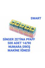 Singer Pfaff Janome Zetina 14/90 numara 1 kutu 500 adet ev tipi dikiş makine iğnesi - Görsel 6