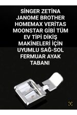 Zetina Janome Brother Singer sağ-sol fermuar ayak tabanı