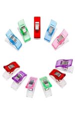 Dikiş Nakış Plastik Klips Tutucu Mandal (RENKLİ 10 ADET)