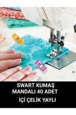 Singer Zetina Pfaff Janome içi çelik yaylı 40 adet kumaş mandalı - Görsel 2