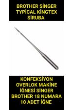 BROTHER SİRUBA TYPİCAL KİNGTEX JACK SANAYİ TERZİ KONFEKSİYON OVERLOK İĞNE 18 NUMARA 10 ADET - Görsel 5