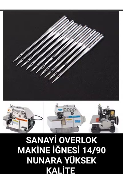 SANAYİ BROTHER KİNGTEX TYPİCAL SİRUBA OVERLOK MAKİNE İĞNESİ 14/90 NUMARA 10 ADET