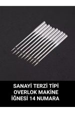 SANAYİ BROTHER KİNGTEX TYPİCAL SİRUBA OVERLOK MAKİNE İĞNESİ 14/90 NUMARA 10 ADET - Görsel 2