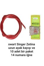 Singer Zetina zenith omega bir adet uzun kayış ve bir paket 10 adet igne