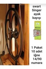 Singer Zetina zenith omega bir adet uzun kayış ve bir paket 10 adet igne - Görsel 3