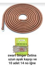 Singer Zetina zenith omega bir adet uzun kayış ve bir paket 10 adet igne - Görsel 4