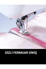 Singer Janome Zetina gizli dikiş fermuar ayak tabanı - Görsel 4