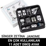 Singer Zetina Pfaff 11 adet en çok kullanılan ayak seti (SÜRPRİZ HEDİYELİ)