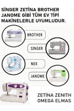 Singer,zetina,brother Janome Beşli Ayak Set (nervür,kıvırma,sürfile,büzgü,gizli Fermuar Ayak) - Görsel 5
