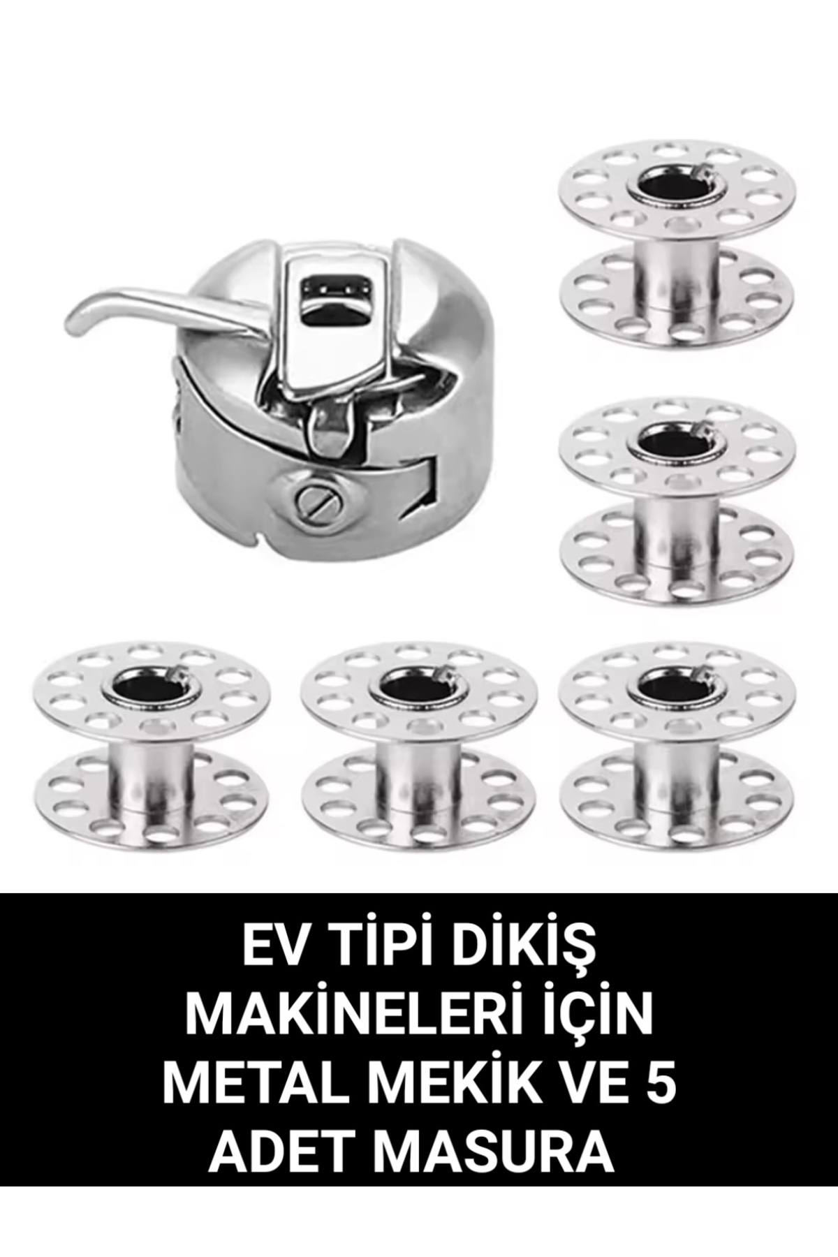 1_org_zoom-401.jpg Tüm ev tipi dikiş makinaları için uyumlu metal mekik ve 5 adet masura hediye - Görsel 1