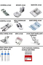 SİNGER ZETİNA 9'LU AYAK SETİ BİR PAKET ÇİFT İĞNE SETİ-14/90 NUMARA İĞNE (11 PARÇA SET HALİNDE)