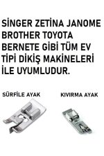 SİNGER ZETİNA 9'LU AYAK SETİ BİR PAKET ÇİFT İĞNE SETİ-14/90 NUMARA İĞNE (11 PARÇA SET HALİNDE) - Görsel 2