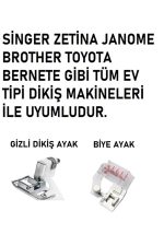 SİNGER ZETİNA 9'LU AYAK SETİ BİR PAKET ÇİFT İĞNE SETİ-14/90 NUMARA İĞNE (11 PARÇA SET HALİNDE) - Görsel 5