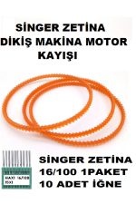 SİNGER ZETİNA ZENITH OMEGA TÜM DİKİŞ MAKİNELERİ İLE UYGUN MOTOR KAYIŞI VE 16 NUMARA 10 ADET İĞNE SET - Görsel 2