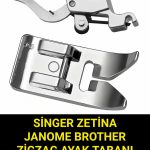 Singer Zetina Janome Brother Moonstar zigzag ayak tabanı ve ayak taşıyıcı parçası