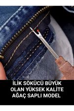Singer Zetina Pfaff Brother Büyük boy ilik sökücü ağaç sap desenli Yüksek kalite - Görsel 2